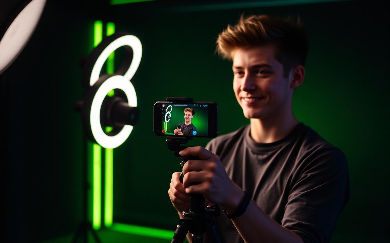 Creator filming content